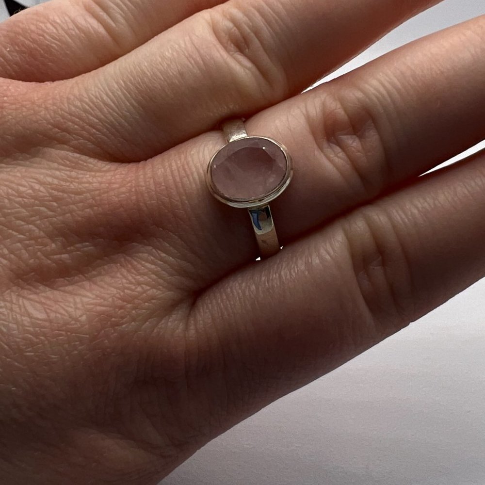 Rose Quartz & Amethyst Faceted Rings (SOLD SEPERATELY)